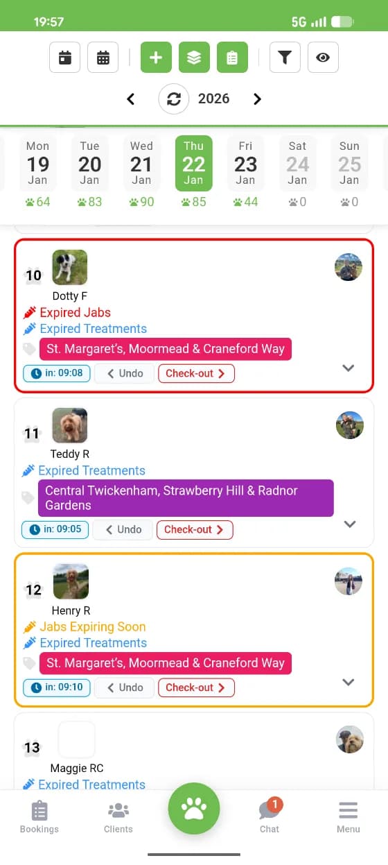 My Pet Walker app screenshot